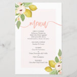 Lemons Menu Card<br><div class="desc">Menü-Karte für Zitronen</div>