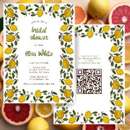 Lemons Niedlich CUSTOM QR Code BRAUTPARTY Einladung