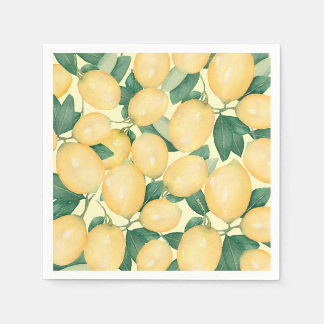 Lemons Party Serviette (Vorderseite)