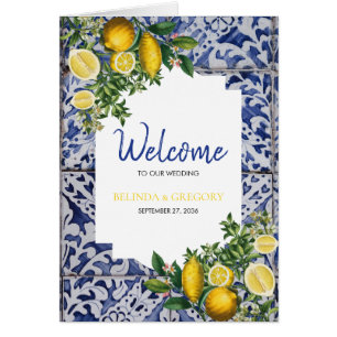 Lemons Portugiesisch Tiles Wedding Order of Servic
