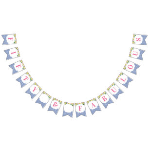 Lemons Positano 50 & Fabulous 50. Geburtstagsparty Wimpelkette