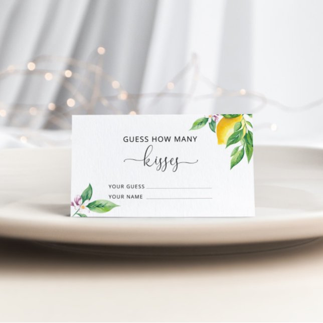 Lemons raten, wie viele Küsse Bridgame Begleitkarte (Von Creator hochgeladen)