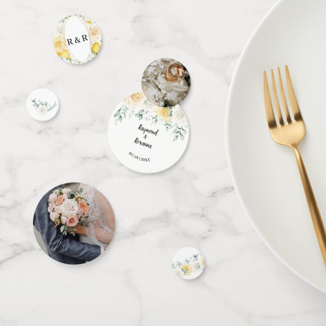 Lemons & Rose Hochzeitsempfang Confetti Konfetti (Gruppe)