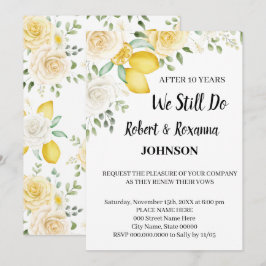 Lemons & Rose zum Hochzeitstag Einladung