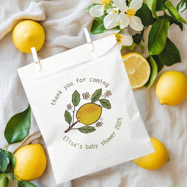 Lemons Rustic CUSTOM BABY SHOWER Geschenktütchen (Lovely Lemons Rustic CUSTOM BABY SHOWER Favor Bag
)