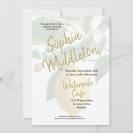 Lemons Schwarz-weiß Strip Moderner Chic Einladung