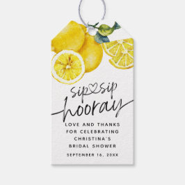 Lemons Sip Hooray Brautparty Bevorzugung Geschenkanhänger