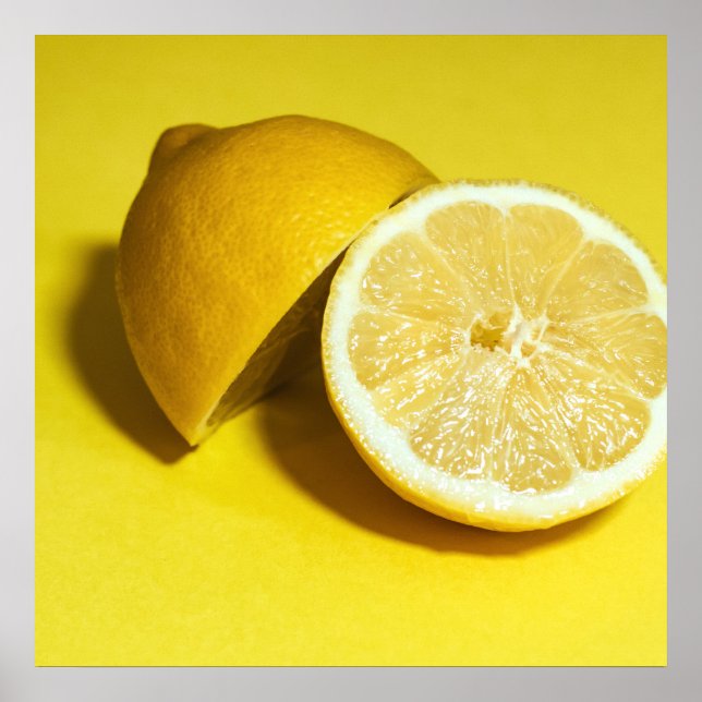 Lemons Slices Fruit Fotografy Poster (Vorne)