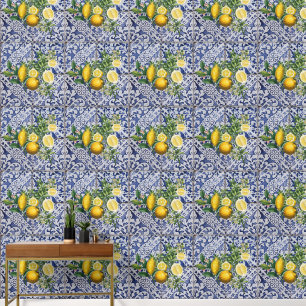 Lemons Summer Portugies Tiles Tapete