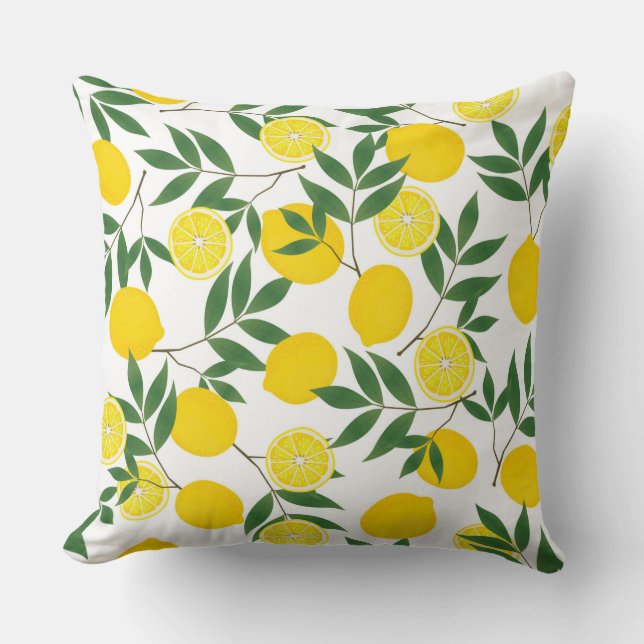 Lemons Throw Kissen (Vorderseite)