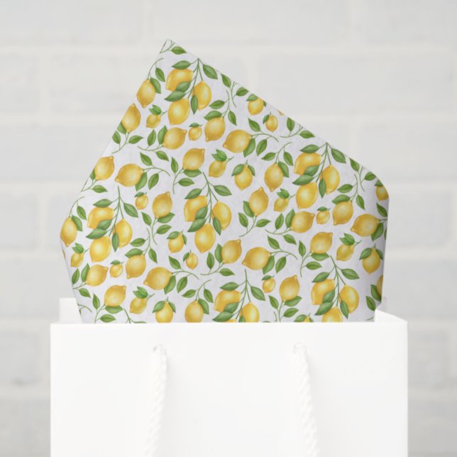 Lemons Tissue Paper Seidenpapier (Geschenk Tasche)