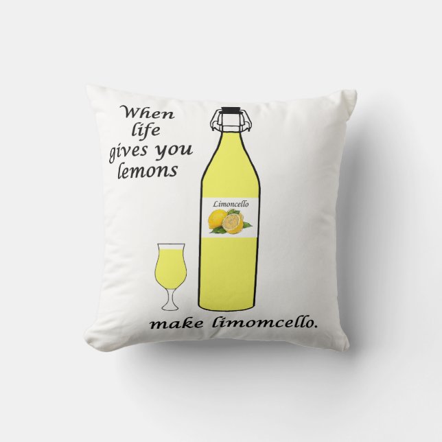 Lemons to Limoncello Kissen (Vorderseite)