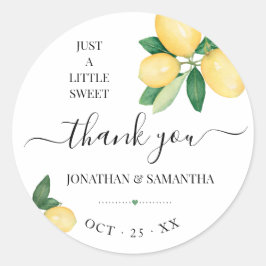 Lemons Wedding Brautparty Vielen Dank Runder Aufkleber