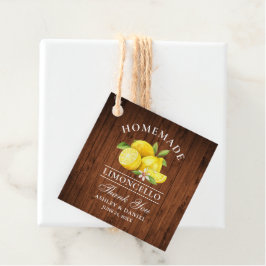 Lemons Wood Limoncello Dank Square Twine Geschenkanhänger