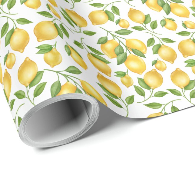 Lemons Wrapping Paper Geschenkpapier (Rolleneckpunkt)