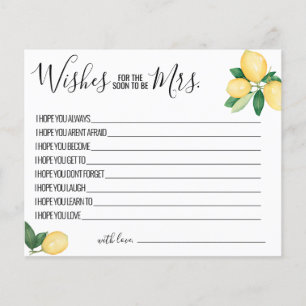 Lemons wünscht, dass der Bald Frau Card wird Flyer