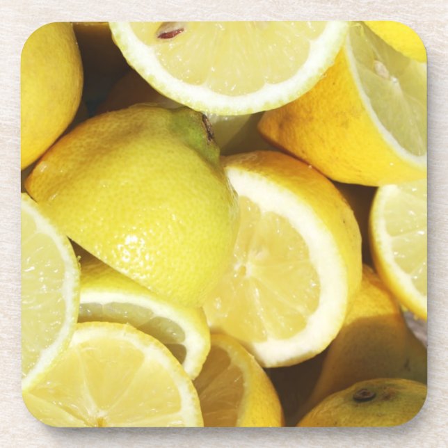Lemons Yellow Getränkeuntersetzer (Vorderseite)