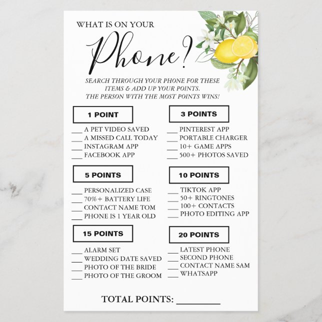 Lemony What on your phone Showspielkarte Flyer (Vorne)