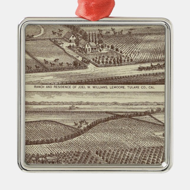 Lemoore, Armona ranches Silbernes Ornament (Vorne)
