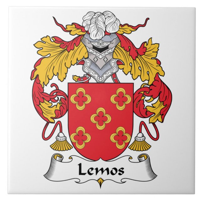 Lemos Familienwappen Fliese (Vorderseite)