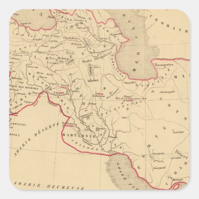 L'Empire des Perses Quadratischer Aufkleber (Vorderseite)