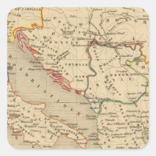 L'Empire Grec, l'Italie, 1125 1200 Quadratischer Aufkleber