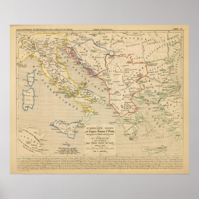 L'Empire Grec, l'Italie, 900 a 1002 Poster (Vorne)