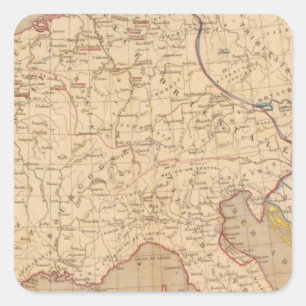 L'Empre de Charlemagne de 768 a 814 Quadratischer Aufkleber