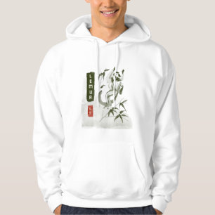 LEMUR 狐 猴 japanischer Stil sumi-e Hoodie