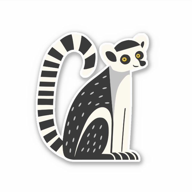 Lemur Aufkleber (Vorderseite)