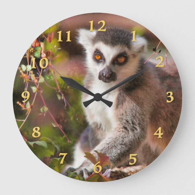 LEMUR LEISURE GROßE WANDUHR (Vorderseite)