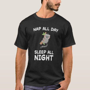 Lemur Lemurs Nickerchen Schlafen Schlafen Pajama N T-Shirt