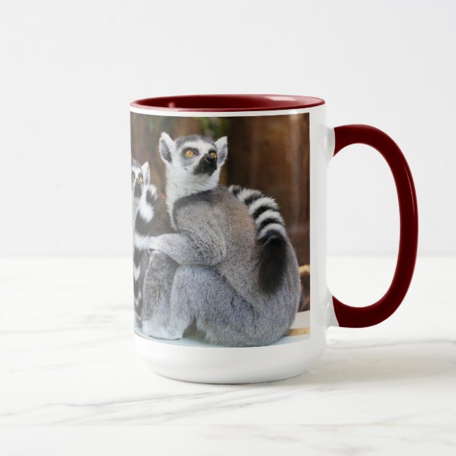 Lemur-Liebe-Kaffee-Tasse Tasse (Rechts)