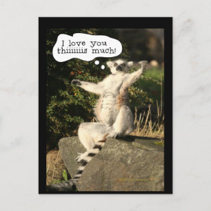 Lemur Liebe Sie diesen viel lustigen Tag der Väter Postkarte