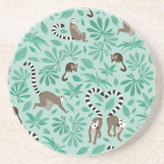 Lemur love mint leaves getränkeuntersetzer