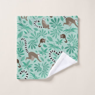 Lemur love mint leaves waschlappen