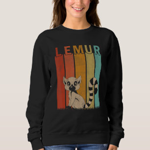 Lemur Männer Frauen Kid Niedlich Lemur Retro Sweatshirt