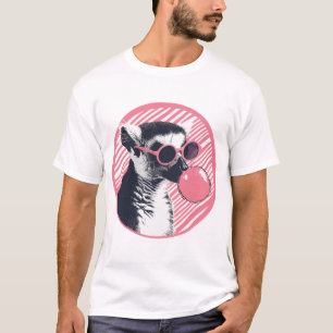 Lemur mit Sonnenbrille und Kaugummi T-Shirt