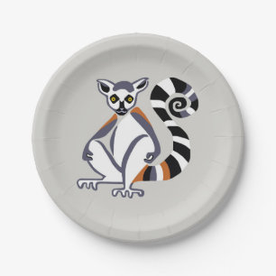 Lemur - Papierplatte Pappteller