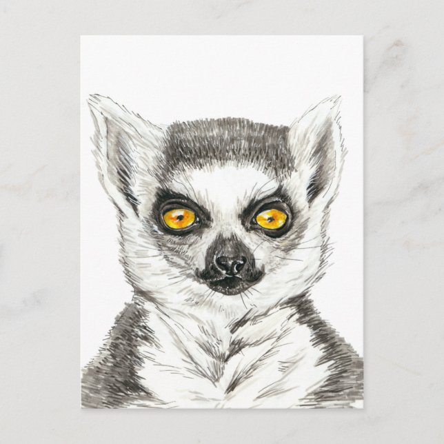 Lemur Postkarte (Vorderseite)