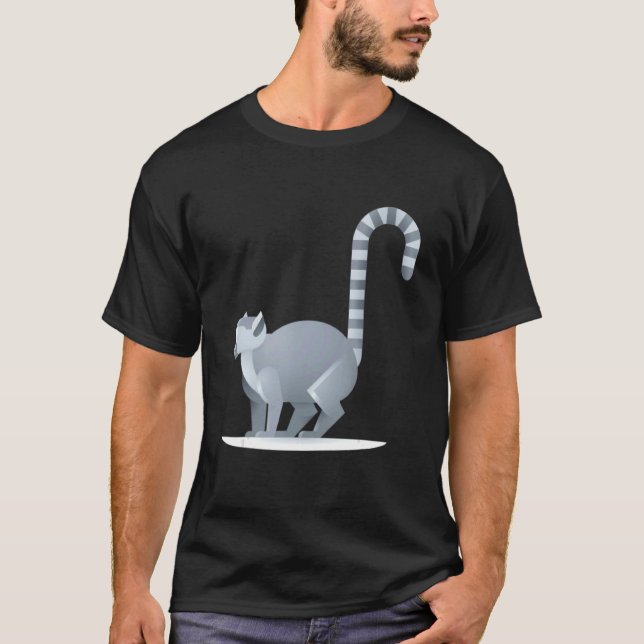 Lemur   Ring Tailed Cute Primate T-Shirt (Vorderseite)