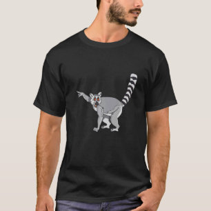 Lemur Ring Tegeltes Niedliches Primat T-Shirt
