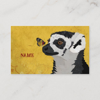 LEMUR & SCHMETTERLING GESCHÄFTSKARTE VISITENKARTE