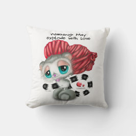 Lemur Surprise Love - Cozy Whisper Hand-Art Kissen