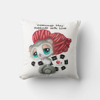 Lemur Surprise Love - Cozy Whisper Hand-Art Kissen