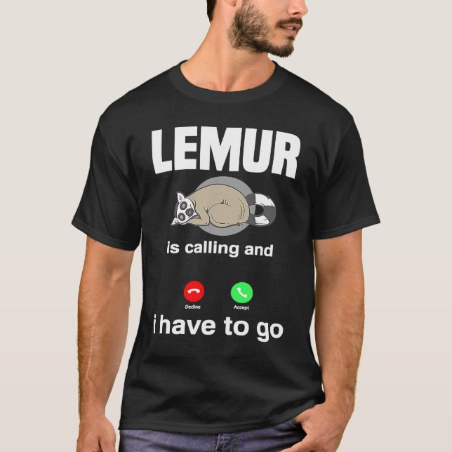 Lemur Tier Lemur Ruft T-Shirt (Vorderseite)