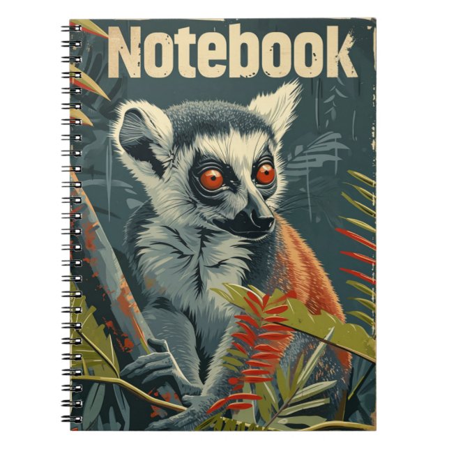 Lemur Vintage Notizblock (Vorderseite)