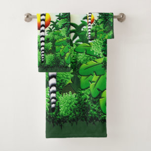 Lemur von Madagaskar Badhandtuch Set