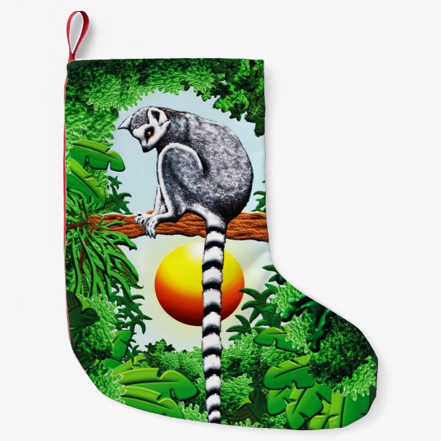 Lemur von Madagaskar Kleiner Weihnachtsstrumpf (Vorderseite)