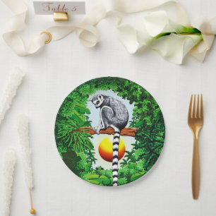 Lemur von Madagaskar Pappteller